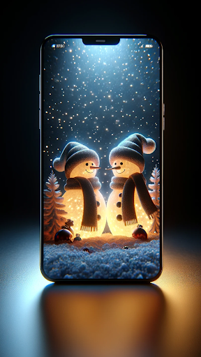 Snowman Wallpaper 4K 3D Screen 3