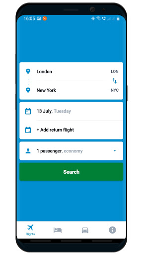 Android application Solo Tour - flights and hotels screenshort