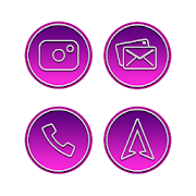 Tango Purple Pink Icons Mod apk última versión descarga gratuita