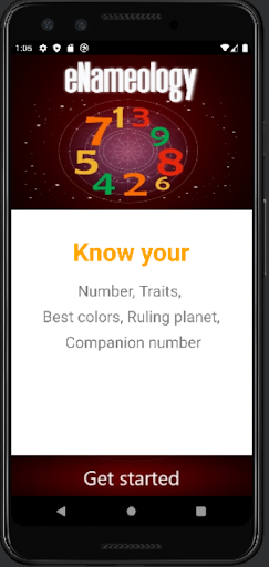 Android application eNameology screenshort