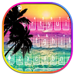 Cover Image of Download Holiday Coconut Sunset Keyboar  APK