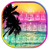 Holiday Coconut Sunset Keyboard Theme icon