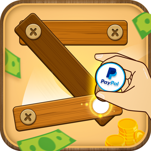 Wood Nuts & Bolts Screw Puzzle Logo