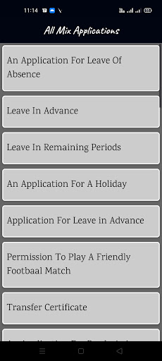Letter & Application Writing Screen 3