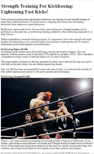Android application How to Do KickBoxing Training screenshort