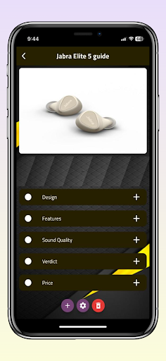 Android application Jabra Elite 5 guide screenshort