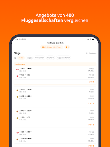 Screenshot of weg.de: Urlaub & Reisen buchen