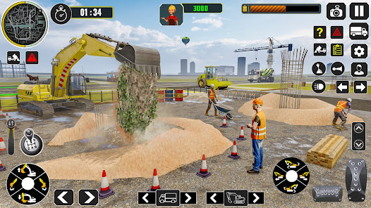 Captura de Pantalla 10 excavadora construcción sim 3d android