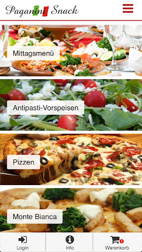 Android application Paganini Snack screenshort