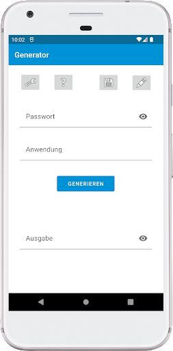 Android application Generate - Passwortmanager screenshort