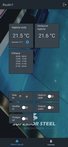 Android application POOL CONTROL screenshort