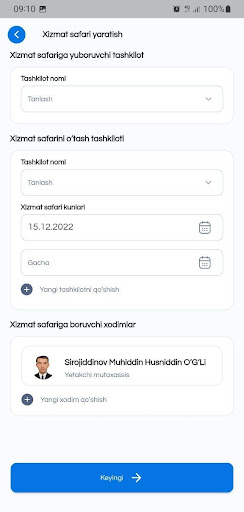 Xizmat Safari Screen 2