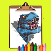 Jurassic Dinosaurs Coloring Book 2020