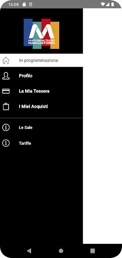 Android application Multicinema Mangiatordi screenshort