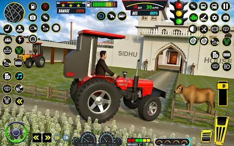 現代拖拉機耕作 Sim 3d 的一些功能