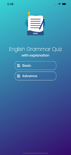 Android application English Grammar Explanation screenshort