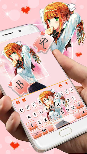 Cute Student Girl Keyboard The Screen 2