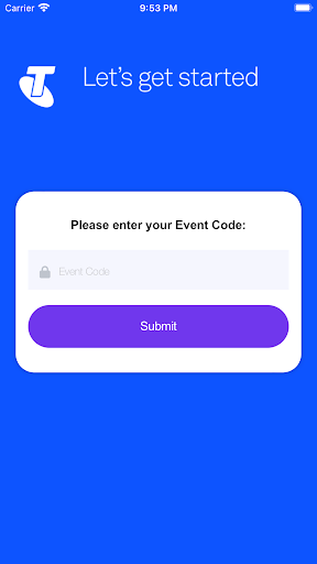 Android application My Telstra Events screenshort