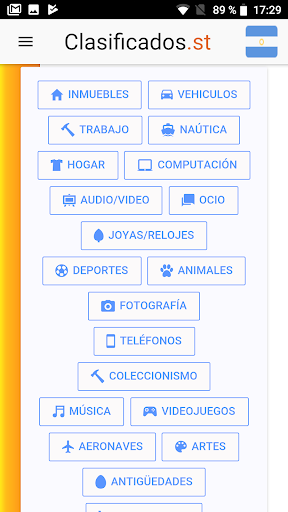 Android application Clasificados.st screenshort
