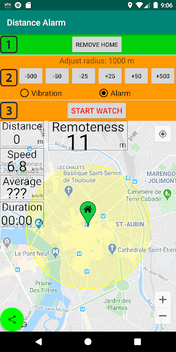 Distance Alarm Screen 3