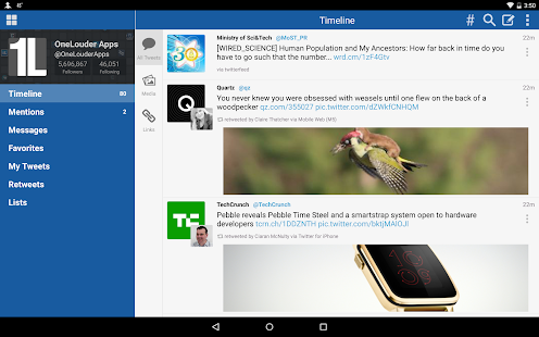 TweetCaster Pro for Twitter Captura de pantalla