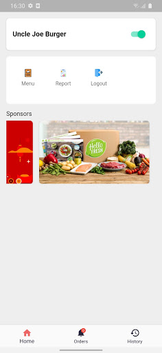 Android application Foodcrush Business screenshort