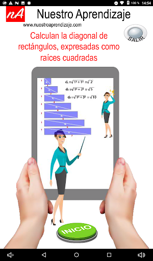 Android application Calculan diagonal rectángulo e screenshort