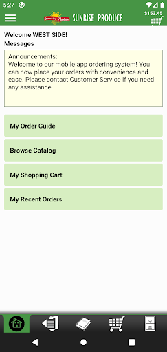 Sunrise Produce Checkout App Screenshot