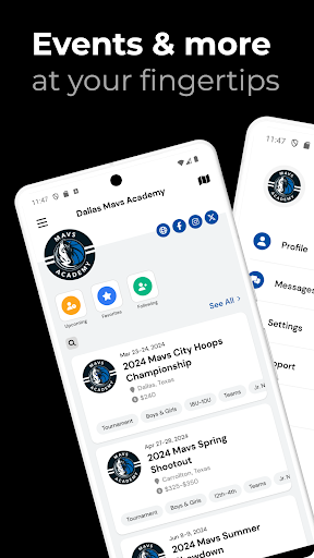 Android application Mavs Academy Tournaments screenshort