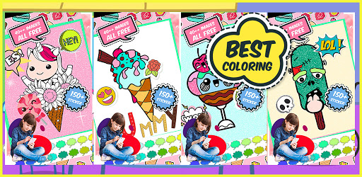 Glitter Ice Cream Coloring Gam