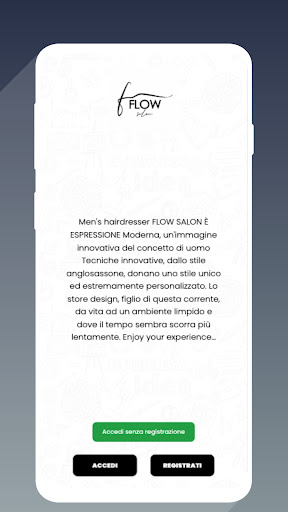 Android application Flow Salon screenshort