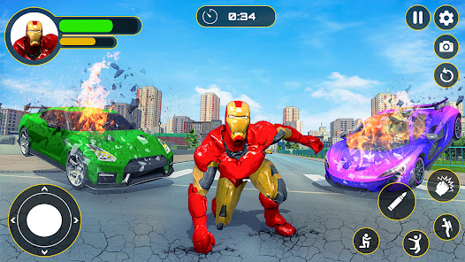 Screenshot 18 Flying Iron Hero Rescue android