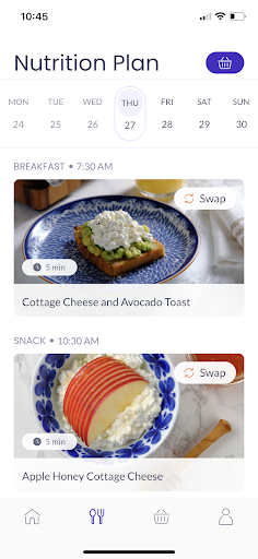 Android application goe lifestyle: nutrition plans screenshort