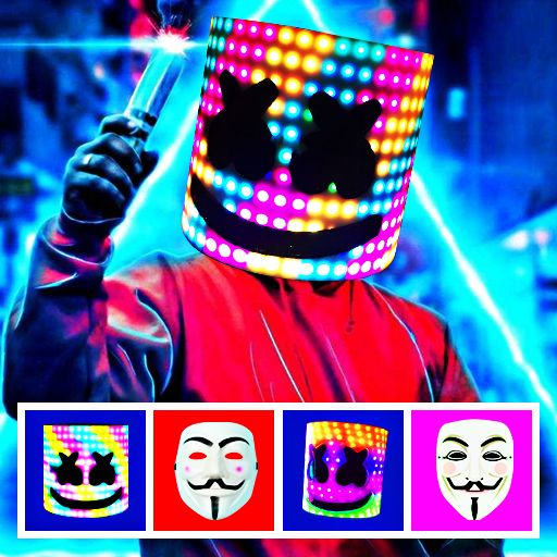 Marshmello mask photo editor logo