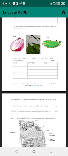 Enovate KCSE Prediction Exams Screen 3