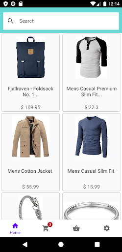 Android application Zotes Shop, Demo Ecommerce App screenshort