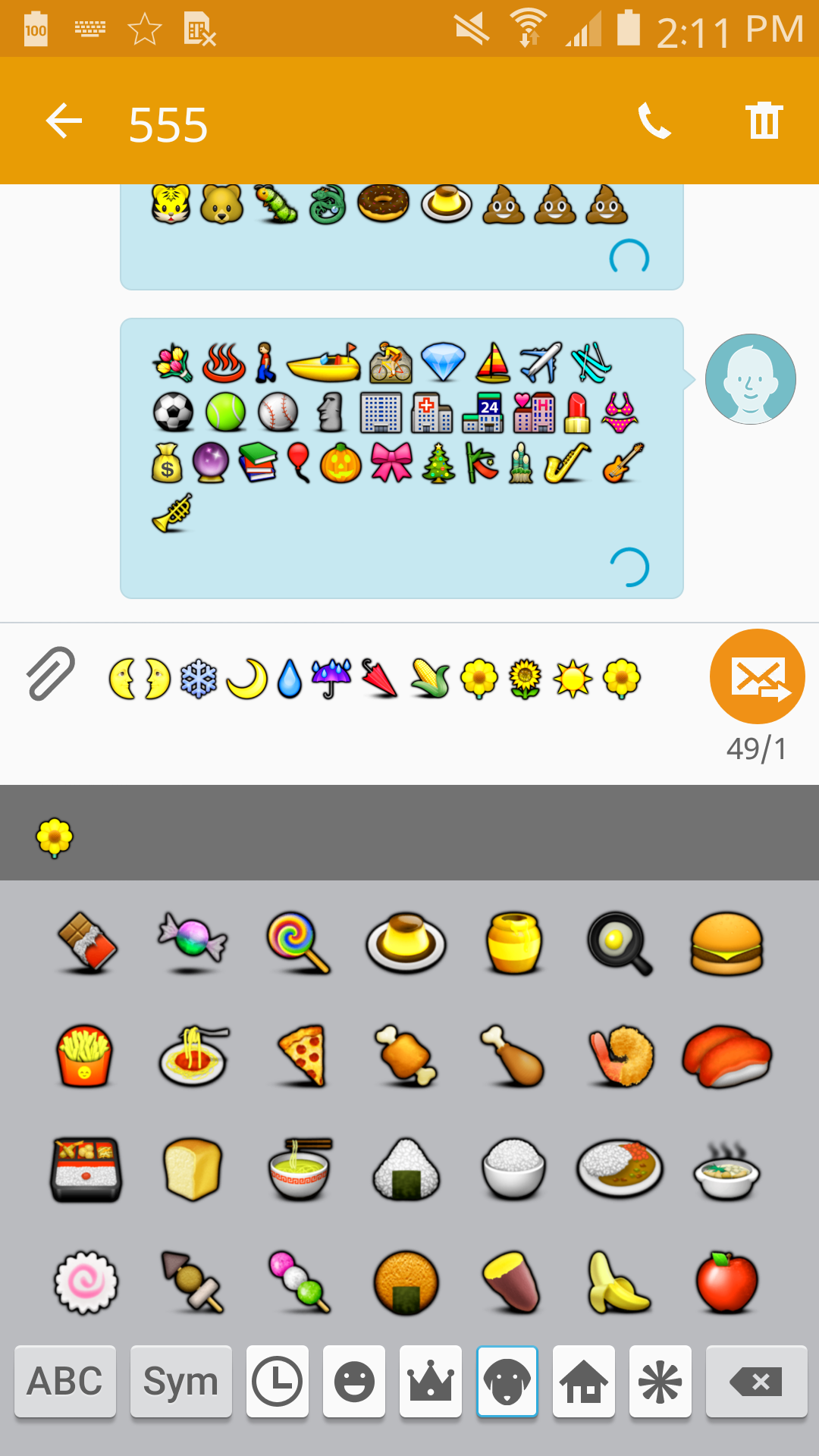 Android application Emoji Font for FlipFont screenshort
