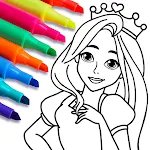 Cover Image of Télécharger Princess Coloring Book: Paint  APK