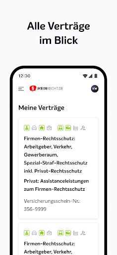 MEINRECHT-Kundenbereich Screen 3