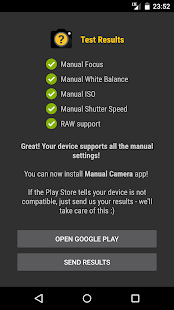 Manual Camera Compatibility Screenshot
