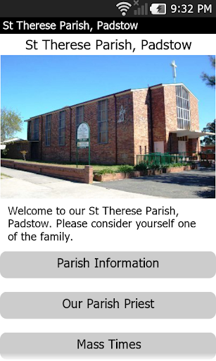 Android application St Therese Parish, Padstow screenshort