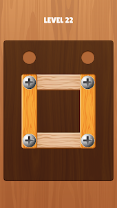 Wood Nuts & Bolts Screw Puzzle