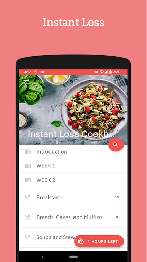 Android application Instant Loss Cookbook screenshort