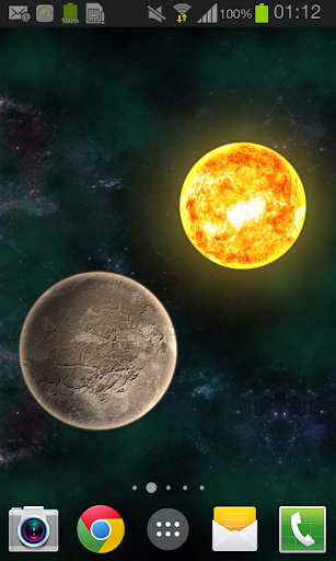 Android application Planets in universe LWP key screenshort