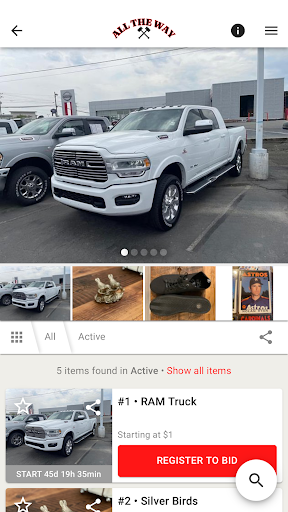 All The Way Auctions Screen 2