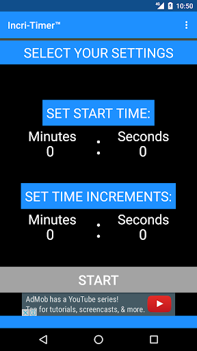 Android application Incri-Timer screenshort
