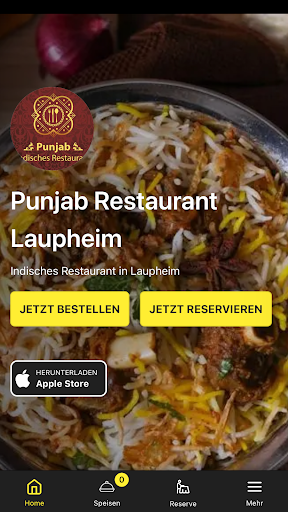 Android application Punjab Restaurant Laupheim screenshort