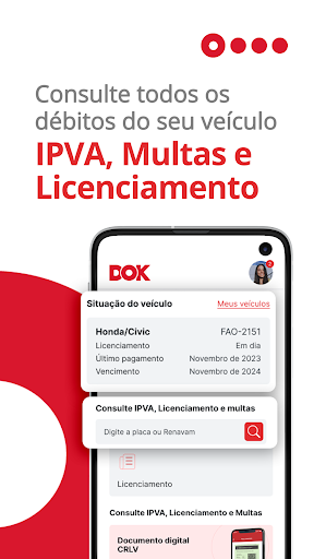 Android application DOK: IPVA 2024 e licenciamento screenshort