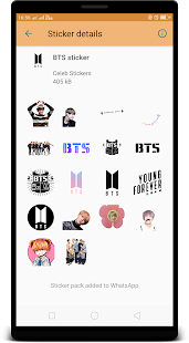 BTS K-pop WAStickerApps : Stickers for Whatsapp Screenshot