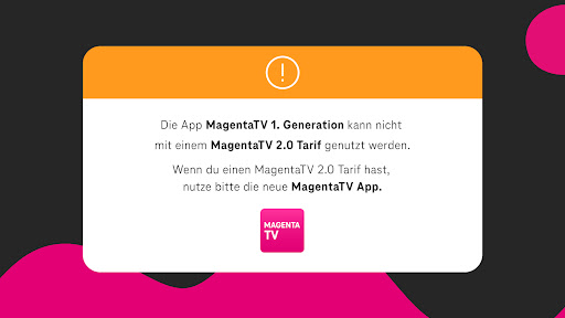 Android application MagentaTV - 1. Generation screenshort